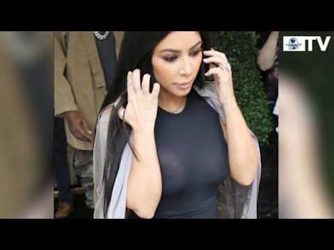 Kim Kardashian se pasea sin sostén